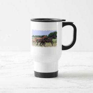 Tasse en plastique de voyage de chevaux sauvages