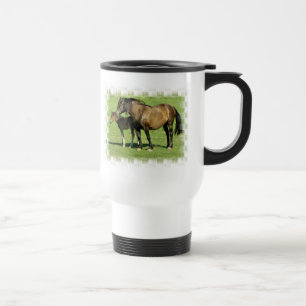 Tasse en plastique de voyage de jument et de