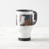 Tasse en plastique de voyage de profil de cheval (Devant droit)