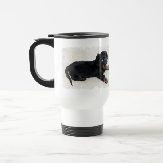 Tasse en plastique mignonne de voyage de Daschund (Gauche)