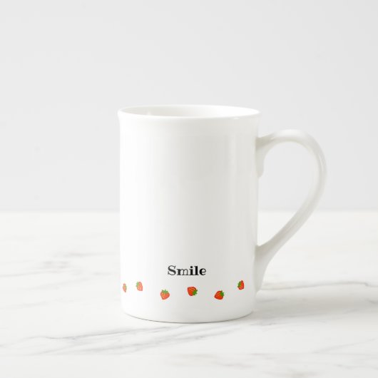 TASSE EN PORCELAINE 文字 カスタム STRAWBERRY MILK (Droite)