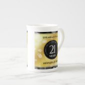 Tasse En Porcelaine 21ème anniversaire de Mariage en laiton (Devant droit)