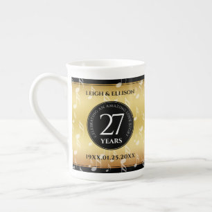 Tasse En Porcelaine 27e anniversaire du Mariage de musique