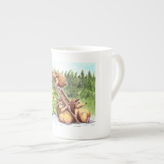 Tasse En Porcelaine 3 choupissons de Noël (Devant droit)