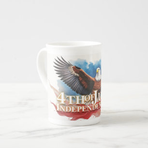 Tasse En Porcelaine 4 juillet Aigle – Conception d'art patriotique