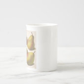 Tasse En Porcelaine 5 poires vintages illustrées (Devant)