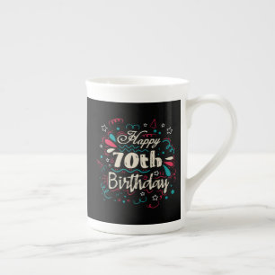 Tasse En Porcelaine 70e anniversaire décoratif