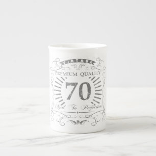 Tasse En Porcelaine 70e anniversaire Gag cadeau