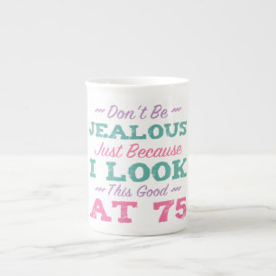 Tasse En Porcelaine 75e anniversaire pour les femmes