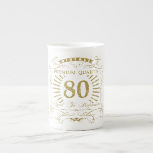 Tasse En Porcelaine 80e anniversaire Gag cadeau
