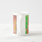 Tasse En Porcelaine Abstract Vertical Gesture in Red (Dos)