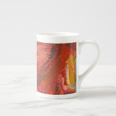 Tasse En Porcelaine Abstract Vertical Gesture in Red (Droite)