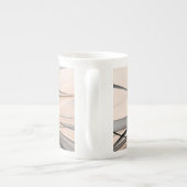 Tasse En Porcelaine Abstrait Anthracite Grey Sienna Art moderne fracta (Dos)