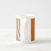 Tasse En Porcelaine Abstrait or Orange Dégradé Spiral Fractal (Dos)