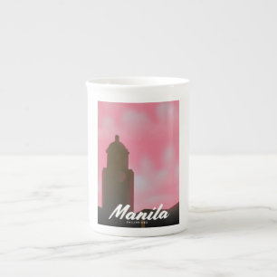 Tasse En Porcelaine Affiche de voyage à Manille Philippines.