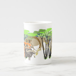 Tasse En Porcelaine African Animals, le majestueux safari