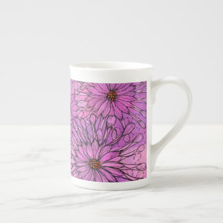 Tasse En Porcelaine African Daisy Cape Daisies Fleurs roses Art Floral