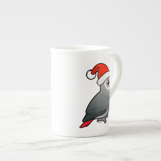 Tasse En Porcelaine African Grey Père Noël (Devant droit)