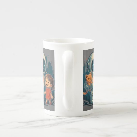 Tasse En Porcelaine AI & Robot Characters – Futuristic Design Collecti (Dos)