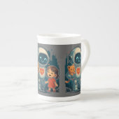Tasse En Porcelaine AI & Robot Characters – Futuristic Design Collecti (Devant droit)