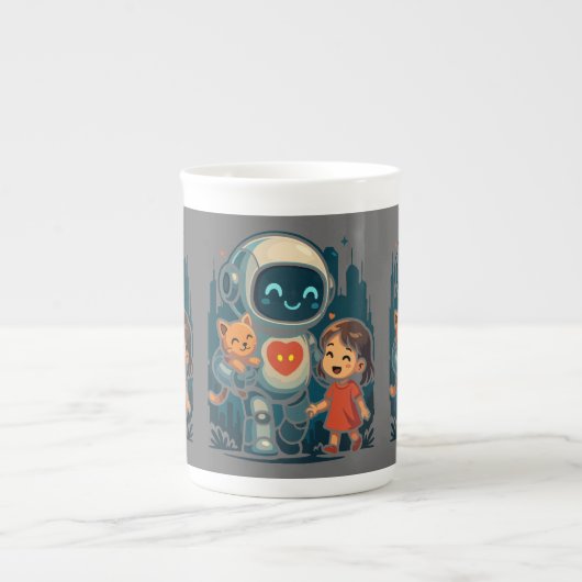 Tasse En Porcelaine AI & Robot Characters – Futuristic Design Collecti (Devant)