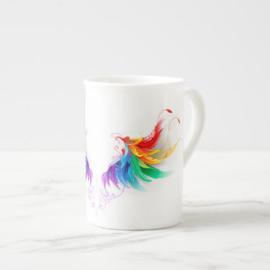Tasse En Porcelaine Ailes arc-en-ciel douces
