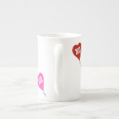 Tasse En Porcelaine Aimez-vous Coeurs rouges roses (Dos)