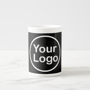 Tasse En Porcelaine Ajouter votre propre logo Arrière - plan noir