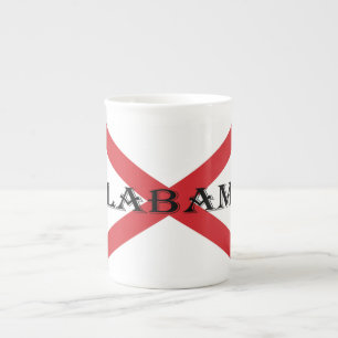 Tasse En Porcelaine Alabama et le drapeau