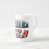 Tasse En Porcelaine Alabama Photo et USA Flag Font (Devant droit)