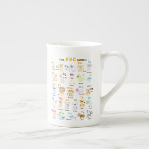 Tasse En Porcelaine Alphabet Animal ABC Animaux mignons