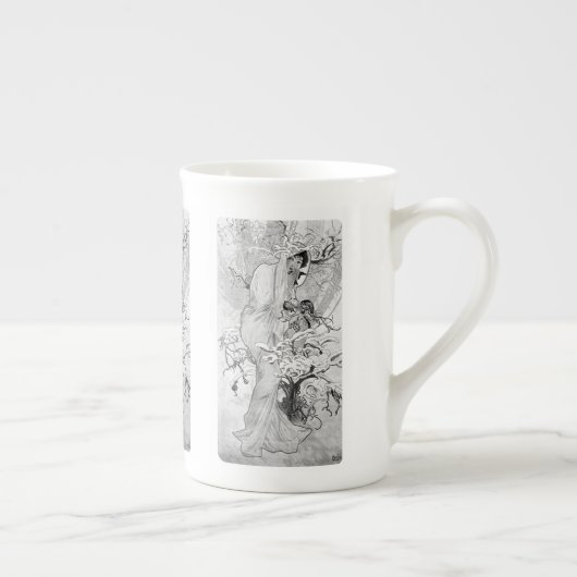 Tasse En Porcelaine Alphonse Mucha Winter GS II WB (Droite)