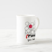 Tasse En Porcelaine Amis - F2509A (Devant droit)