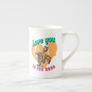 Tasse En Porcelaine Amour à vous jusqu'à l'os Humour de squelette