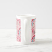 Tasse En Porcelaine Amour Coeur Valentines Jour Arc-en-ciel (Dos)