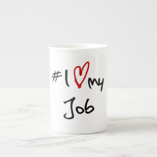 Tasse En Porcelaine # amour d'I mon travail