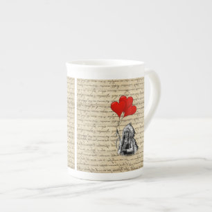 Tasse En Porcelaine Amusant chef indien et ballons cardiaques