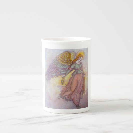 Tasse En Porcelaine Ange, dans la lumière (Devant)