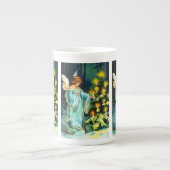 Tasse En Porcelaine Ange décorant l'arbre de Noël (Devant)