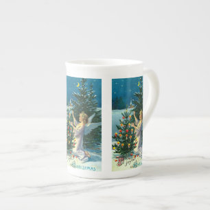 Tasse En Porcelaine Ange décorant l'arbre de Noël 2