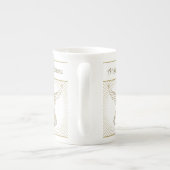 Tasse En Porcelaine Ange élégant de Noël de motif en filigrane de (Dos)