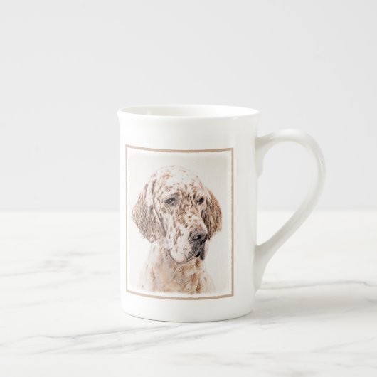 Tasse En Porcelaine Anglais Setter Orange Belton Peinture Chien Art (Droite)