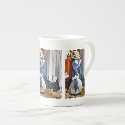 TASSE EN PORCELAINE ANGLETERRE VICTORIENNE (Devant droit)
