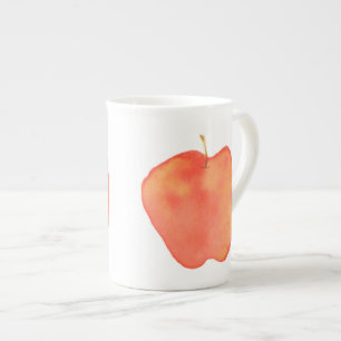 Tasse En Porcelaine Aquarelle Apple