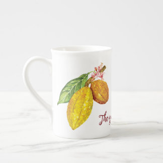 Tasse En Porcelaine Aquarelle chocolat fruit