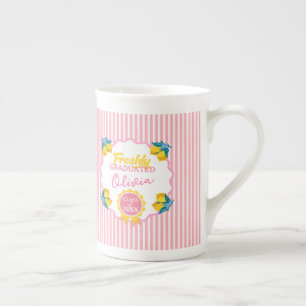 Tasse En Porcelaine Aquarelle Citron Diplômé Fraîchement Fête Classe 2
