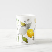 Tasse En Porcelaine Aquarelle citrons 20 (Devant)