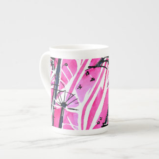 Tasse En Porcelaine Aquarelle élégante rose parisienne