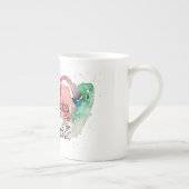 Tasse En Porcelaine Aquarelle Faite à la main Coeur Prosecco Devis amu (Droite)