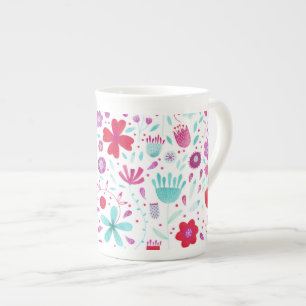 Tasse En Porcelaine Aquarelle florale moderne